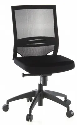 Produktbild von hjh OFFICE Profi Bürostuhl PORTO ECO Ergonomischer Schreibtischstuhl ohne Armlehnen Stoff / Netzstoff Schwarz Drehstuhl für Büro, Zuhause