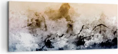 Produktbild von Bild auf Leinwand - Leinwandbild - Einteilig - Abstraktion Wolken Berge - 120x50cm - Wand Bild - Wanddeko - Wandbilder - Leinwanddruck - Bilder - Wanddekoration - Leinwand bilder - AB120x50-4894