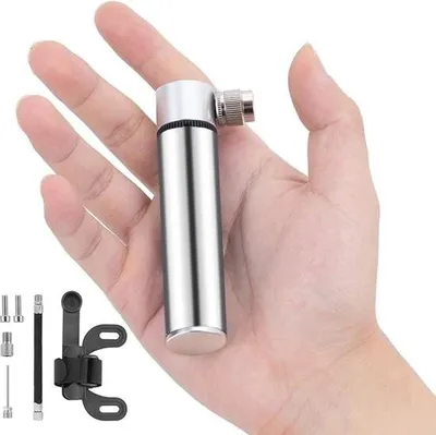 Image de Mini-pompe à vélo compacte pour vélo et ballons - 120 PSI haute pression