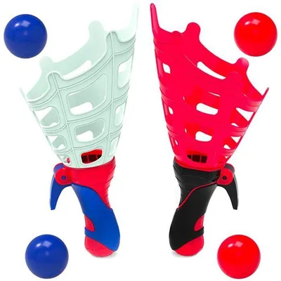 Produktbild von Clip-Clap Ballwurfspiel, MARVEL Spidey, 2 Werfer, 4 Bälle, Ergonomische Griffe
