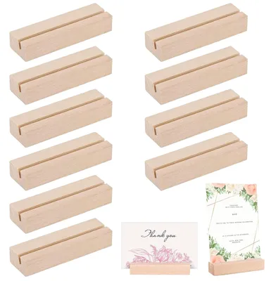 Produktbild von 20 Stück Holz Platzkartenhalter - Rustikal für Hochzeiten und Feste