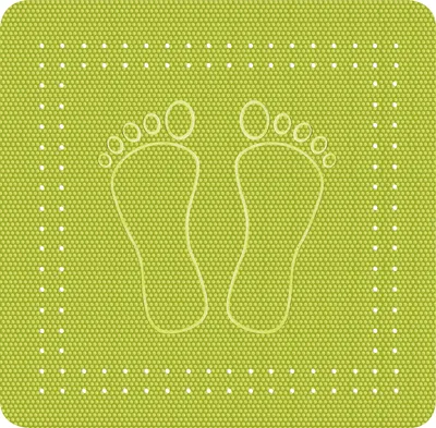 Produktbild von Kleine Wolke Duscheinlage Foot" kiwigrün 55x55 cm"
