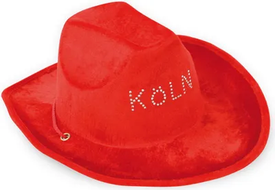 Produktbild von Köln Kölle Alaaf Cowboyhut Cowboy Hut Rot Karneval Fasching Halloween Party Cosplay
