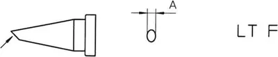 Obrázok produktu pre Weller LT-F spájkovací hrot okrúhleho tvaru, skosený hrot veľkosti 1,2 mm Obsah 1ks.