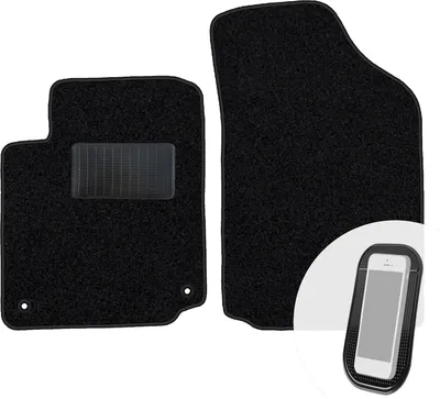 Produktbild von moto-MOLTICO Vorne Fußmatten Auto Velours Autoteppiche Schwarz Automatten Set 2-teilig passend für Citroen C3 I 2002-2009