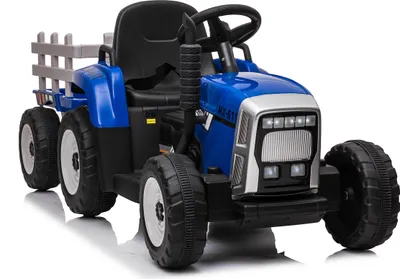 Produktbild von Traktor mit Anhänger Kindertraktor Kinderelektroauto Elektromotorrad Elektro 12V Blau