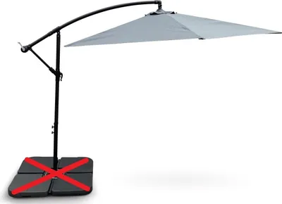 Obrázok produktu pre Záhradný slnečník HOOK, sivý 300 cm