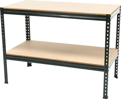 Immagine prodotto di Banco da lavoro per officina garage e fai-da-te 120 cm in acciaio super resistente nero