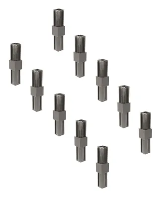 Obrázek produktu pro Alberts 859909, přímý spojovací díl pro trubky, plast, černý, 30 x 30 x 2,0 mm, balení 10 kusů