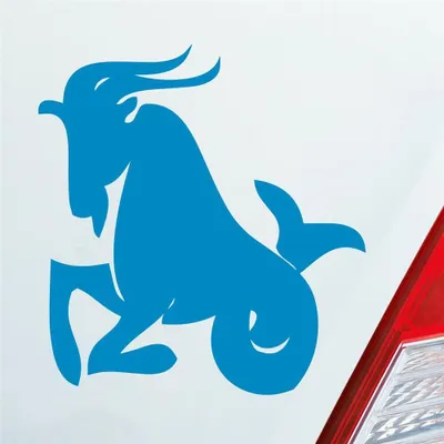 Produktbild von Auto Aufkleber Sternzeichen Steinbock PKW Car KFZ Roller 9,5x10 cm Hellblau Sticker Heckscheibenaufkleber