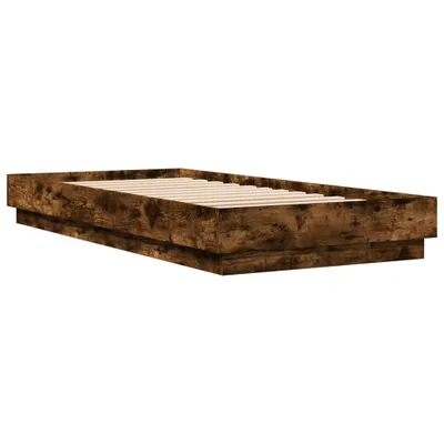 Produktbild von Bettgestell ohne Matratze Räuchereiche 100x200 cm Holzwerkstoff