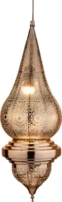 Zdjęcie produktu dla Orientalna lampa wisząca Inanna srebrna 66cm metal | Orientalny wygląd