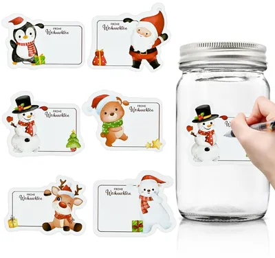 Produktbild von 120 Weihnachtsabzeichen für Geschenke und Etiketten