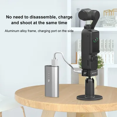 Obrázek produktu pro PULUZ PU897B Adaptér pro nabíjení kamery, držák na stativ, kompatibilní s DJI OSMO Pocket 3