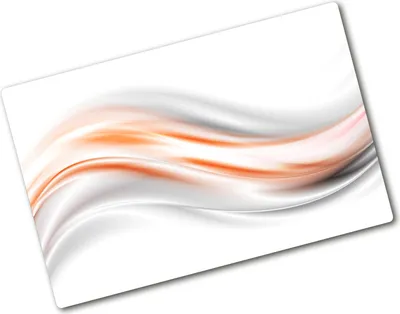 Produktbild von Tulup Glas Herdabdeckplatte - 80x52 cm - Glaskeramikkochfeld-Abdeckung Spritzschutz Glasabdeckplatte - Einteilig - Kunst: Modern & Klassisch - Wellen Abstrakt - Orange