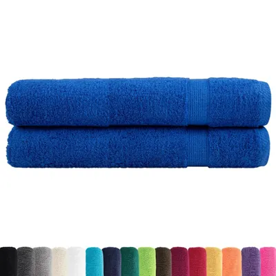 Zdjęcie produktu dla vidaXL Premium Ręczniki SOLUND, 2 szt., niebieskie, 100x200 cm, 600 g/m²