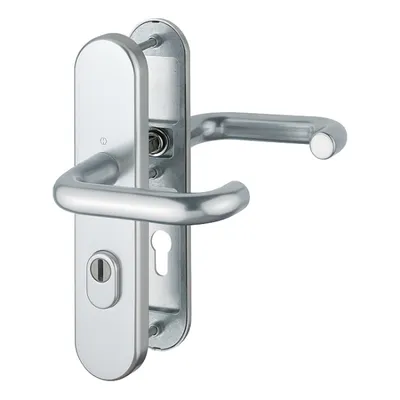 Produktbild von HOPPE Paris Feuerschutz-Schutz-Langschild-Türgriff-Garnitur mit Zylinder-Abdeckung für Außen-/Wohnungsabschluss-Türen, F1 Aluminium Natur, FS-138F/3332ZA/3310 ES1, 9 / 72, Griff / Griff