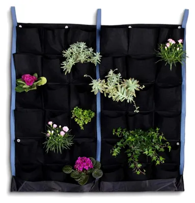 Produktbild von Pflanzenwand mit 7 oder 36 Taschen aus Vlies für vertikale Gartenbepflanzung