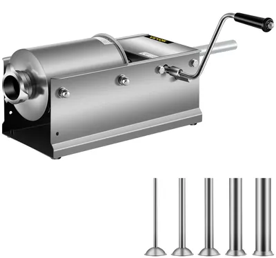 Immagine prodotto di VEVOR - Riempitrice per salsicce da 3 litri, macellerina per carne, macchina per salsicce, riempitrice orizzontale