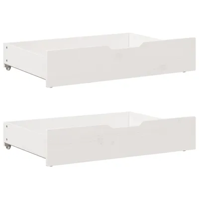 Produktbild von Bettschubladen 2 Stk. Weiß 85x55x17 cm Massivholz Kiefer