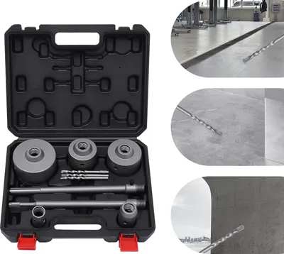Produktbild von Dosenbohrer Set 9 Teiliges Bohrkronen Lochsäge Lochbohrer Kernbohrer SDS Plus 30-100 mm