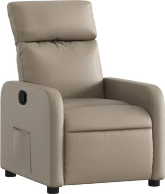 Immagine prodotto di Poltrona relax in Pelle finta marrone cappuccino