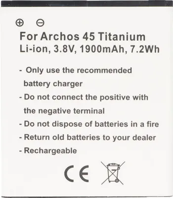Produktbild von Akku passend für den Archos 45 Titanium Akku AC45TI