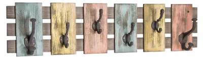 Immagine prodotto di Appendiabiti da parete in legno massello, dal design vintage