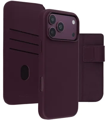 Zdjęcie produktu dla Etui Acccezz 2-w-1 ze skóry, składane, kompatybilne z iPhone 18 Pro Max / 17 Pro Max - kolor fioletowy (Heath Purple)