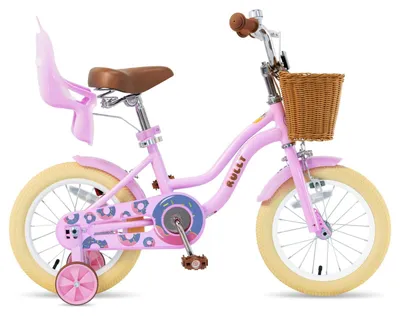 Produktbild von Donut Fahrrad für Mädchen 12 Zoll mit Stützrädern und Korb