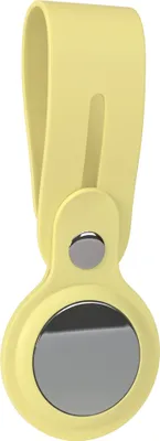 Produktbild von EAZY CASE Silikon Schutzhülle Anhänger kompatibel mit AirTag, Hülle mit langer Schlaufe zur Aufbewahrung von AirTags mit Schlüsselanhänger, Kratzfest, Schlüsselanhänger, Stoßfest, Gelb