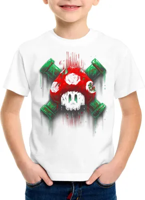 Produktbild von style3 Mario Totenkopf Kinder T-Shirt videospiel konsole world