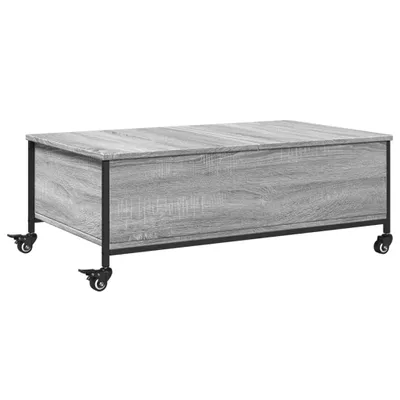 Obrázok produktu pre Konferenčný stolík+kolieska, sivá sonoma 91x55x34 cm