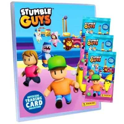 Produktbild von Panini Stumble Guys Karten Serie 1 - Sammelkarten Trading Cards - 1 Mappe + 3 Booster