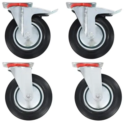 Image de Roulettes pivotantes 4 pcs 200 mm