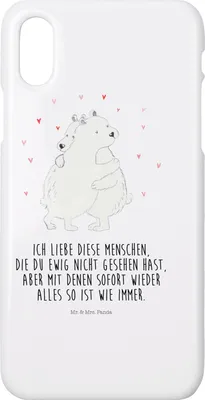 Produktbild von Mr. & Mrs. Panda Iphone 10 Handyhülle Eisbär Umarmen - Weiß - Geschenk, Hülle, Lustige Sprüche, Handy, Cover, X
