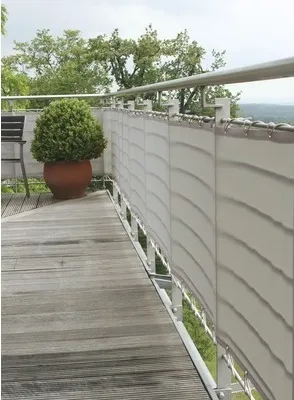 Obrázek produktu pro Balkonová zástěna Floracord PES, omyvatelná, stříbrno-šedá 0,75x3 m