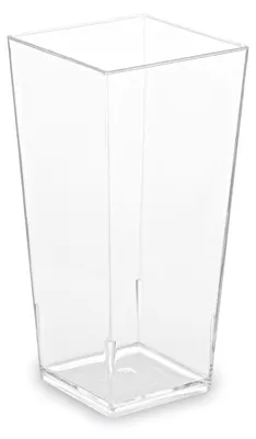 Produktbild von 200x Fingerfood-Becher eckig klar 85 ml PS 4 x 4 x 8,2 cm