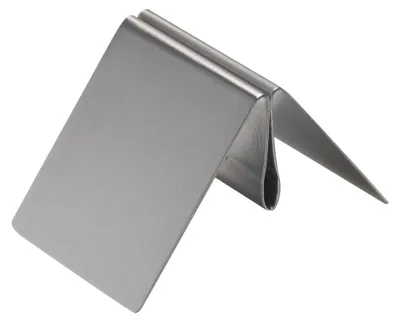 Produktbild von Menükartenhalter, 50mm Breite, Edelstahl, Kartenhalter, Metall, Preisschildhalter