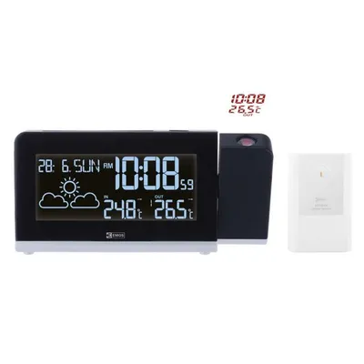 Zdjęcie produktu dla Emos E8466, Czarny, Biały, Termometr wewnętrzny, Termometr zewnętrzny, Termometr, Termometr, -5 - 50 °C, -20 - 60 °C