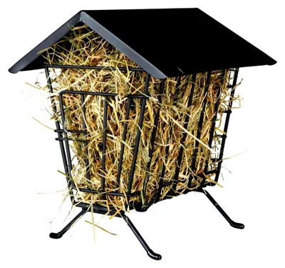 Produktbild von Heuraufe mit Dach, 20 × 23 × 20 cm, schwarz, 1 Stück