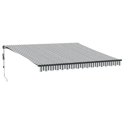 Produktbild von vidaXL Markise Automatisch mit LEDs Anthrazit & Weiß 400x300 cm