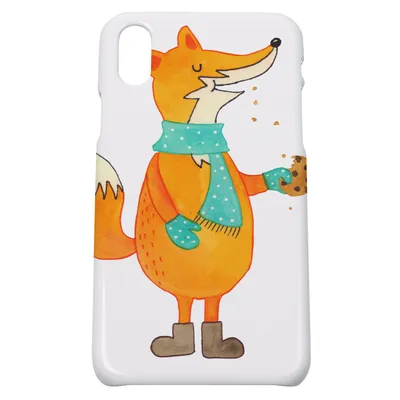 Produktbild von Mr. & Mrs. Panda Iphone 10 Handyhülle Fuchs Keks - Weiß - Geschenk, Kekse, Cover, Weihnachtlich, Plätzchen, Handy, Frieren, X, Hülle, Winter, Weihnachtskekse, Weihnachten