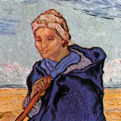 Zdjęcie produktu dla Vincent Van Gogh Art Print Obraz - Pasterka według Milleta, 1889 (40 x 40 cm)
