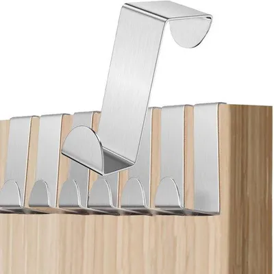 Productafbeelding van Unyqoos® Set van 8 deurhaken zonder boren – stevige kleding- en handdoekhaken, geschikt voor een draagvermogen tot 8 kg, met beschermende pads voor standaarddeuren
