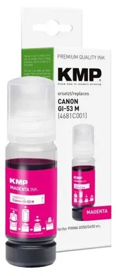 Image de KMP 1583,0006, compatible, magenta, Canon, GI53M (4681C001), 3 800 pages, 60 ml