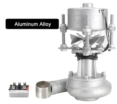 Produktbild von Mikro-Wasserkraftgenerator, 500W Leistungsabgabe, 0,5 gal/s Wasserflussrate, 16,4 - 49,21 ft Höhenunterschied, Aluminiumlegierung Konstruktion, autarke Installation