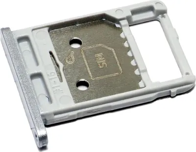 Produktbild von Simkartenhalter und micro-SD Speicherkartenfach passend für Samsung Galaxy Tab S7 FE, Originalersatz, Silber