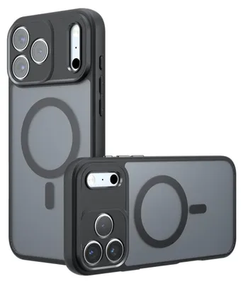 Produktbild von iPhone 18 Pro / 17 Pro Hülle - Coverup Mattes Transparentes Back Cover mit Kameraschutz - MagSafe Compatible - Schwarz