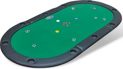 Produktbild von vidaXL Skladací stolík na poker pre 10 hráčov zelený